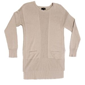 The Limited Womens Sweater Size Medium Lightweight Beige High Low Long Sleeve